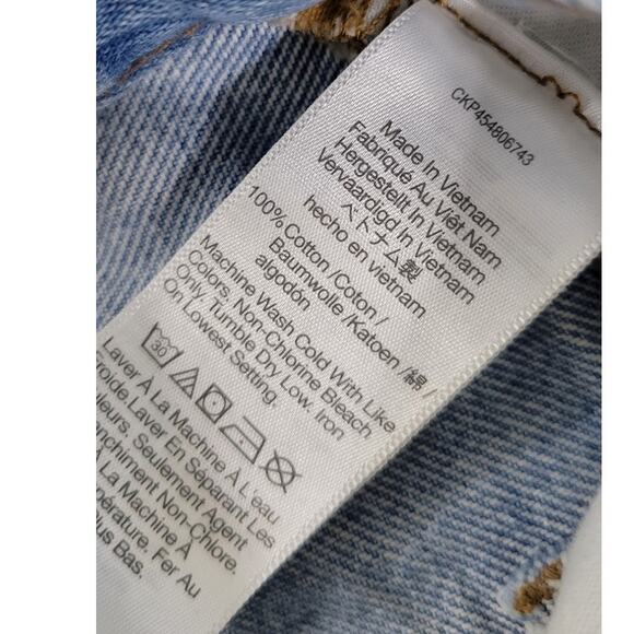 Madewell Shorts Womens Size 25 Relaxed Denim Cutoffs Summer Biker Rock Casual - Picture 7 of 10